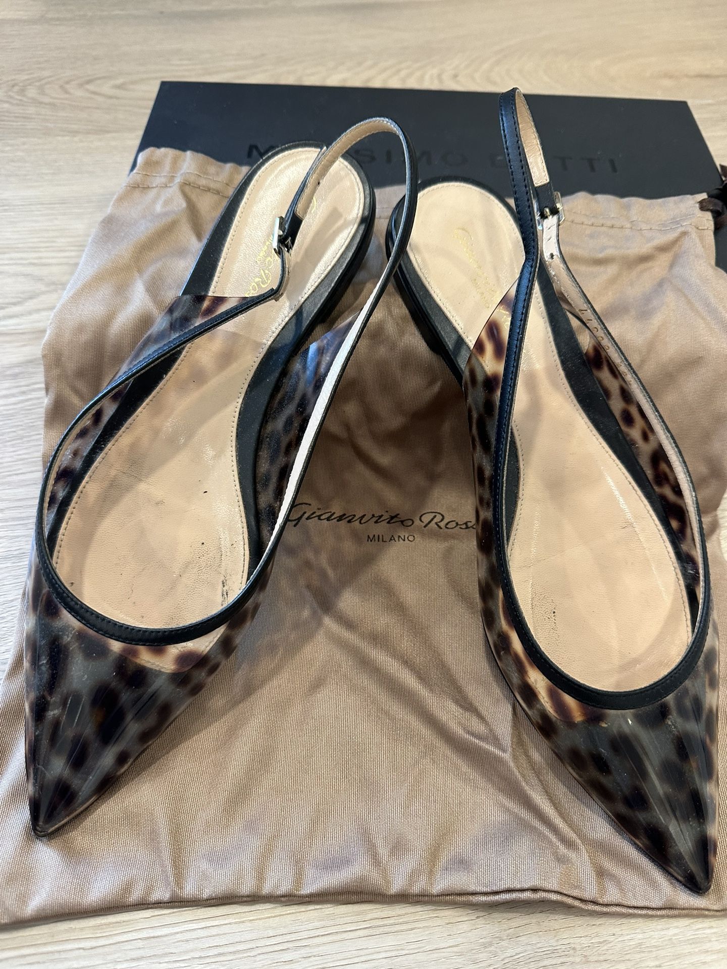 Gianvito Rossi Women’s Ballet Flats- Leopard Flexi- 39.5
