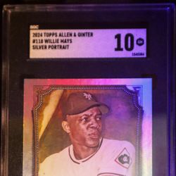 Topps Willie Mays Chrome SGC Graded Gem Mint 10 Allen & Ginger Baseball Card