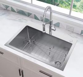 Glacier Bay Tight Radius Drop-in/Undermount 18G Stainless Steel