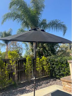 Black Patio Pool Deck Umbrella like Sunbrella