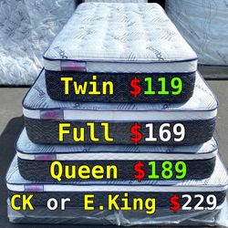 Full Bamboo Plush Comfort Europillow Top 12inch Mattress!!