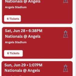 Angels Vs Nationals Fri- Sun