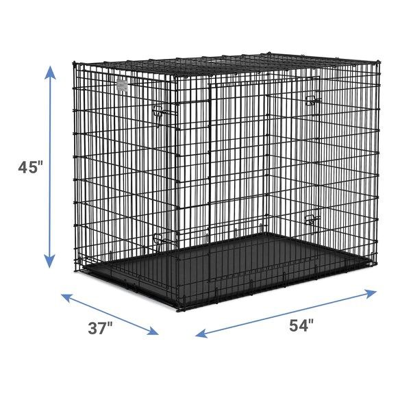 XXL Heavy Duty Double Door Wire Dog Crate, 54 inch