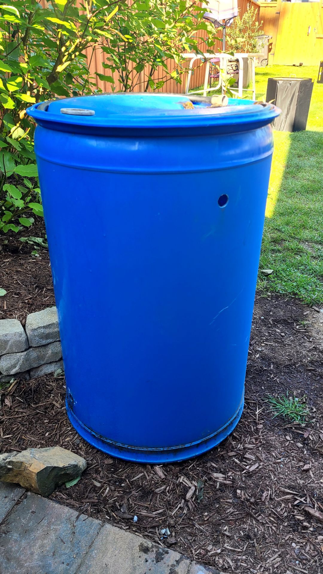 Rain barrel and vinyl gutter pieces