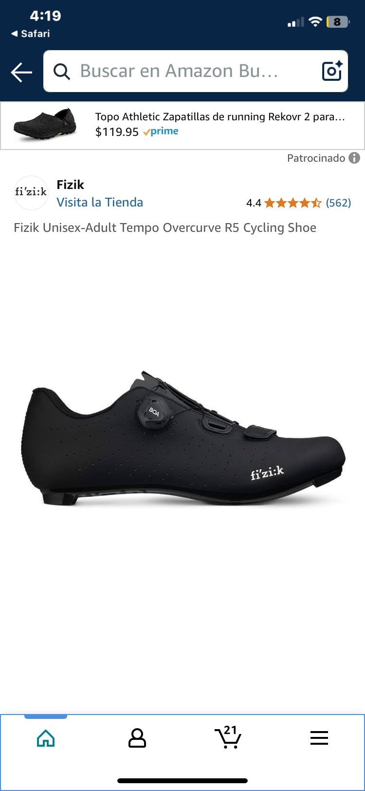 Fizik Unisex Shoes Size 7