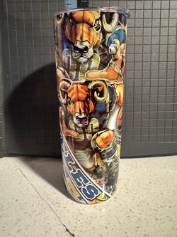 Custom tumbler Rams