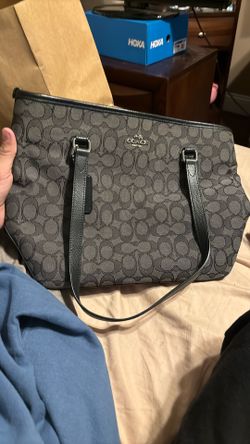 Coach F58282 Vintage Jacquard Tan and Brown Signature Tote