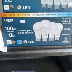 Feit electric 4 pack led bulbs 100w 17.5