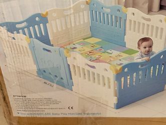 Baby Care 10 Panel Play Yard With Gate