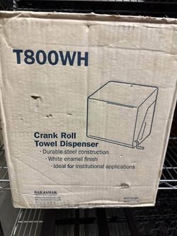 Brand new san Jamar commercial crank roll towel dispenser T800WH