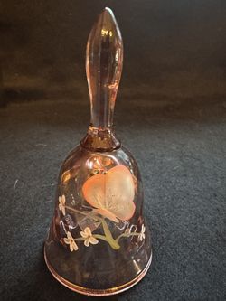 Fenton Pink Butterfly Bell