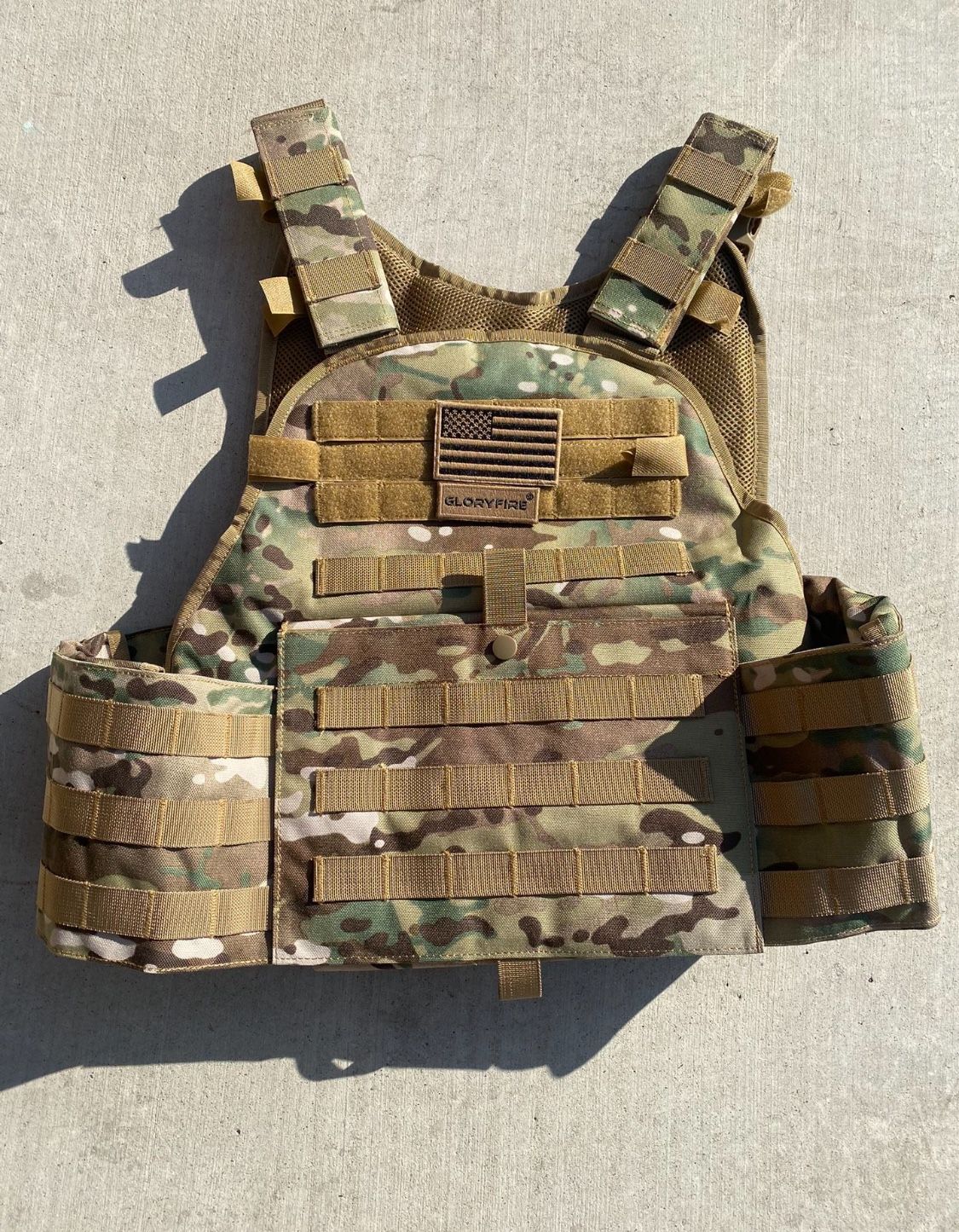 GFIRE Tactical Vest | Tough 500D Nylon | GFIRE Tactical Vest | Tough 500D Nylon | Universal Adjustable Fit | Breathable 3D Mesh Lining (similar photo)