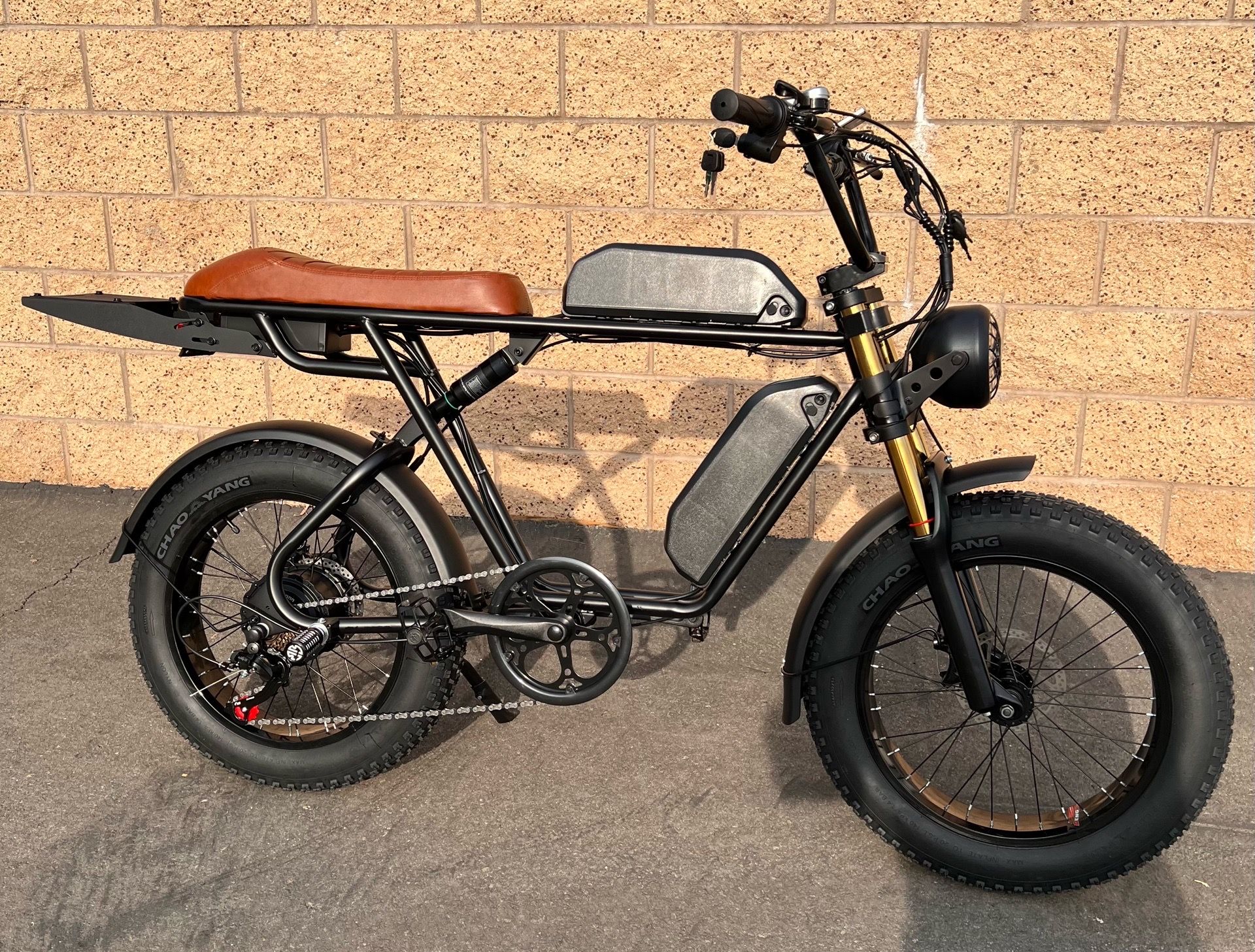 750W Dual Battery/Dual Rider-Electric E-bike, 26ah, 80 Mile Range(Long Seat) W/FREE HEAVY DUTY CHAIN LOCK (4ft/10mm)