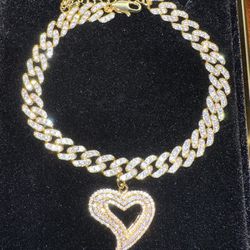 18 K Gold Plated Cuban Link Anklet/ Bracelet 