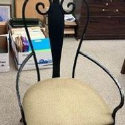 Iron chairs with cushion seats (30 each)