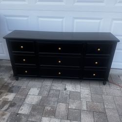 Black Dresser With Gold Handles