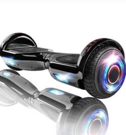 XPRIT 6.5" Chrome Black Hoverboard UL2272 certified with Wireless Speaker, Two - Wheel Hover Boards with LED lights for Kids and Adult