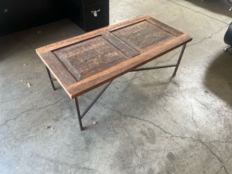 Rustic wooden coffee table