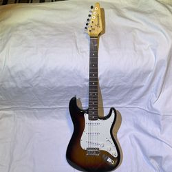 Fender Starcaster guitar full size brown sunburst Rare music musician electric guitar