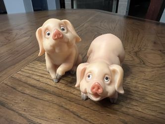 Vintage 1998 Jolly Pigs Figurines Resin - 3”