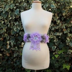 Elephant lavender maternity sash mommy to be it’s a girl
