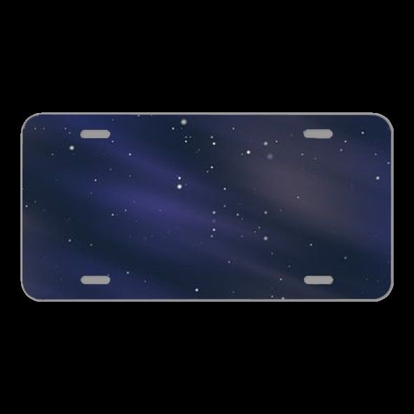 License Plate Novelty Car Front Background Sky Stars Clouds