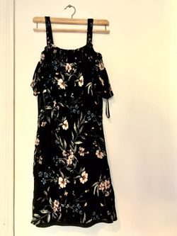Black with Floral Print Dress