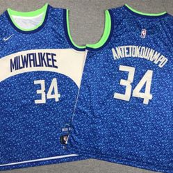 Milwaukee Bucks #34 Giannis Antetokounmpo Jersey City Edition NWT