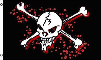 Blood Pirate 3'x5' Polyester Raiders Pirate Flag