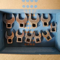 Easco 10pc Metric Crowfoot Wrench Set