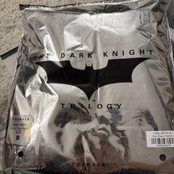 YoungLA Batman Dark Knight Trilogy Distressed Grey Wash Hoodie Medium