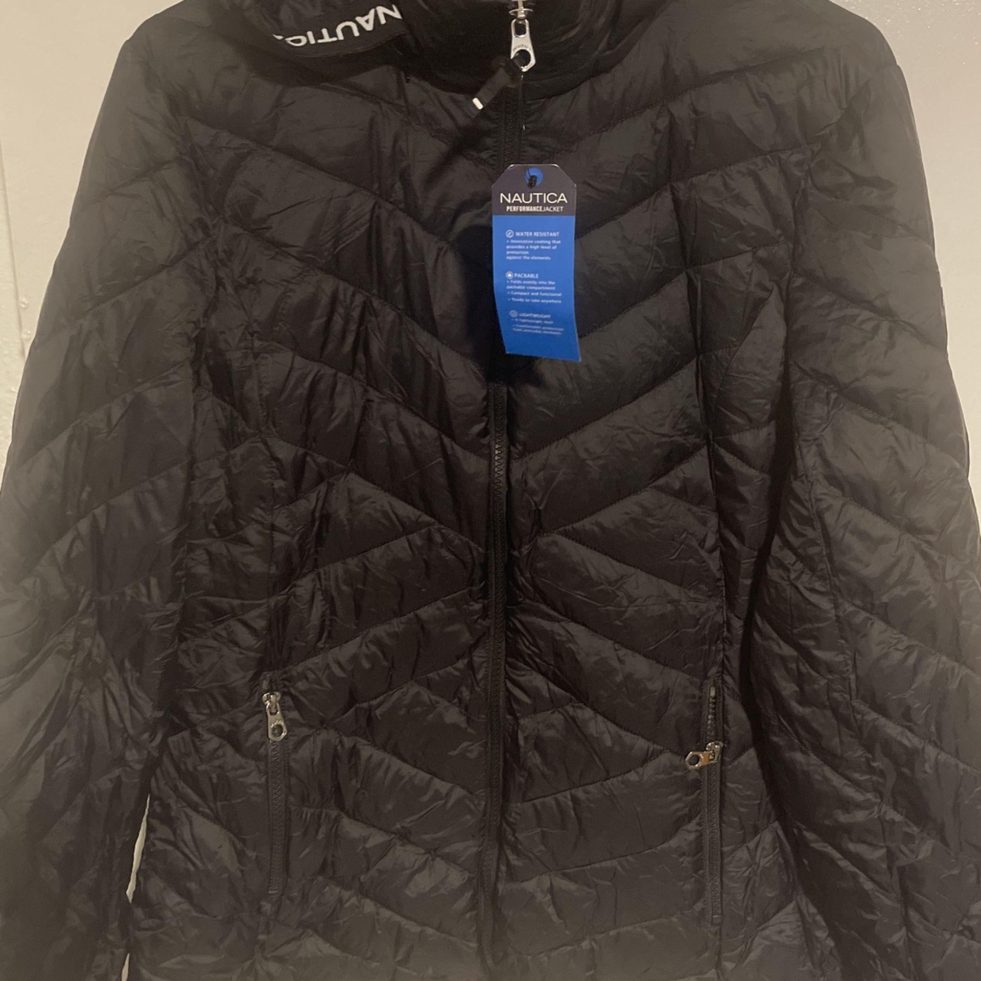 Chamarra Puffer Negra Nautica Size L $40
