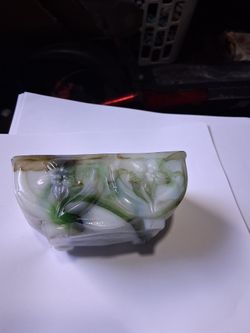 vintage Akro Agate Slag Glass Daffodil 