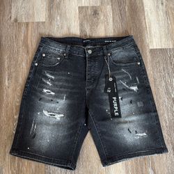 Purple Jeans Shorts