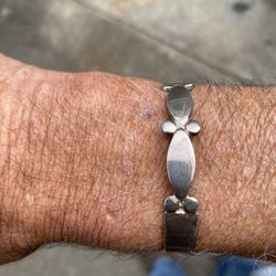 Thick Sterling Silver Braclet