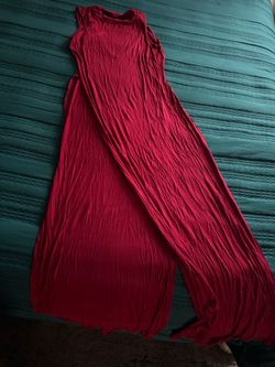 Red Sleeveless Maxi Dress