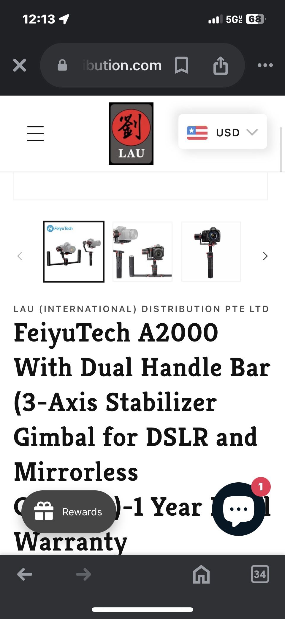 Feiyutech A2000 3 Axis Stabilizer