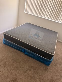 King mattress regular and box spring set (2pc - brand new)