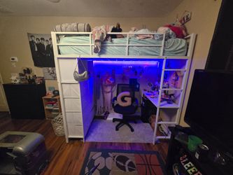 Twin loft bed frame