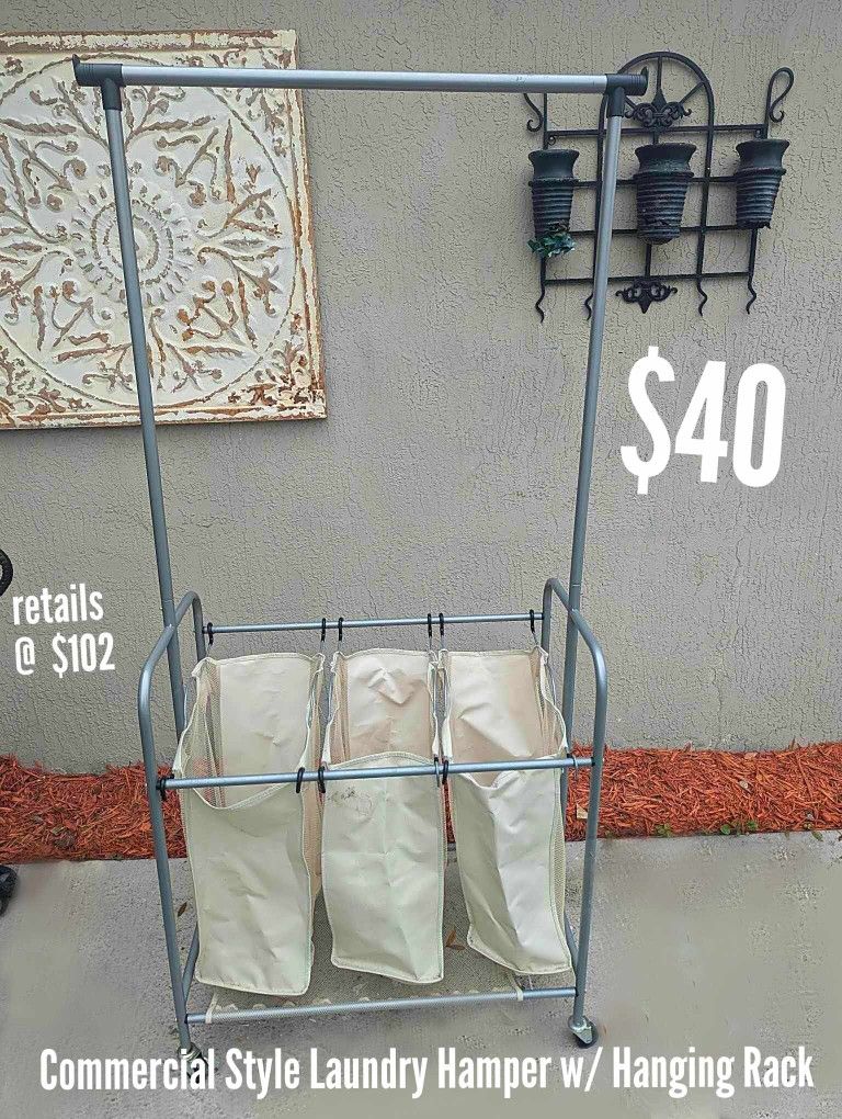 Commercial Style Laundry Basket W/ Hanger
