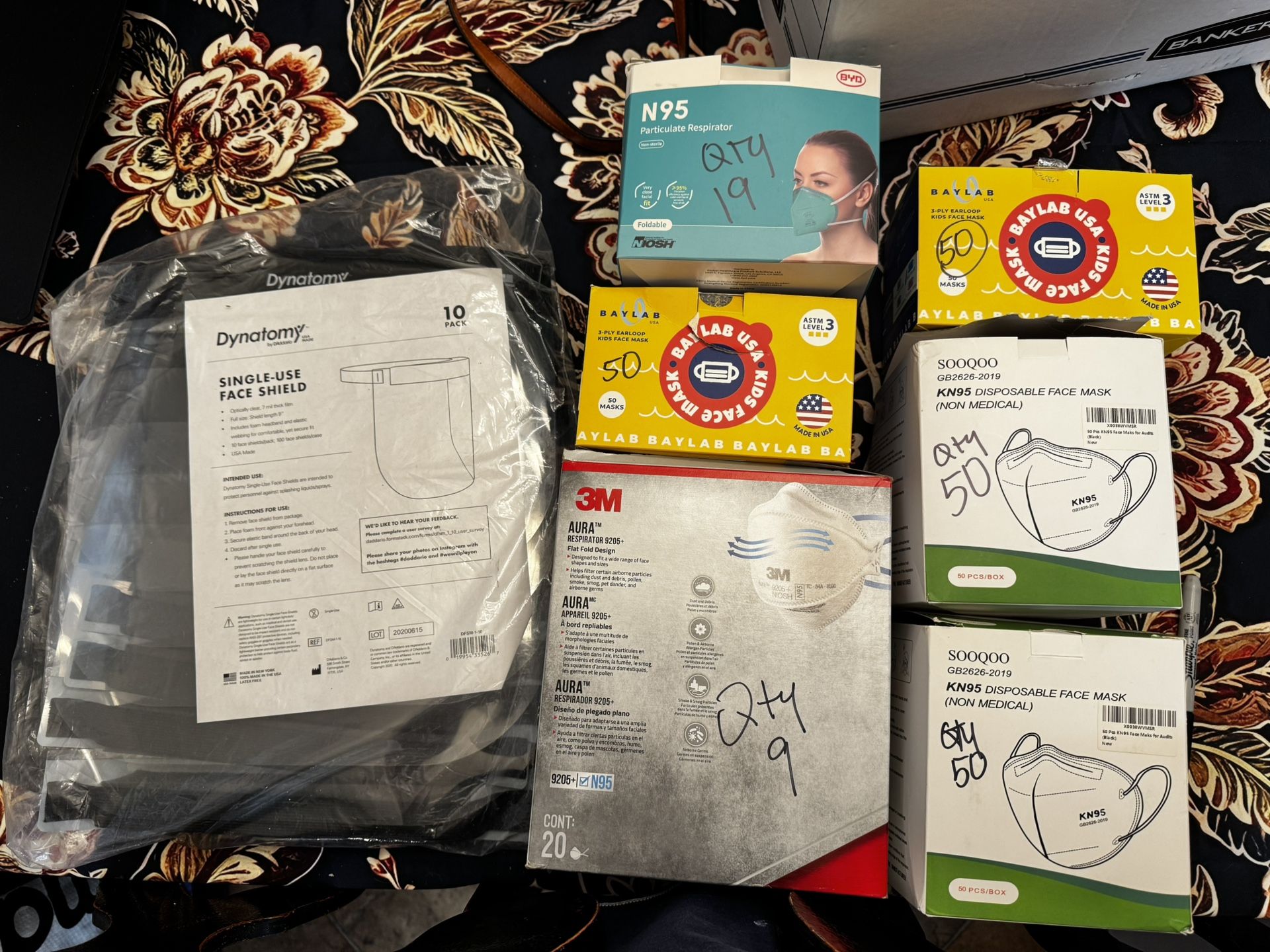 COVID Supplies - Assorted Face Masks and Shields