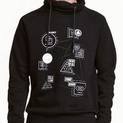 H&M Rare Glory Chimney Collar Graphic Sweatshirt