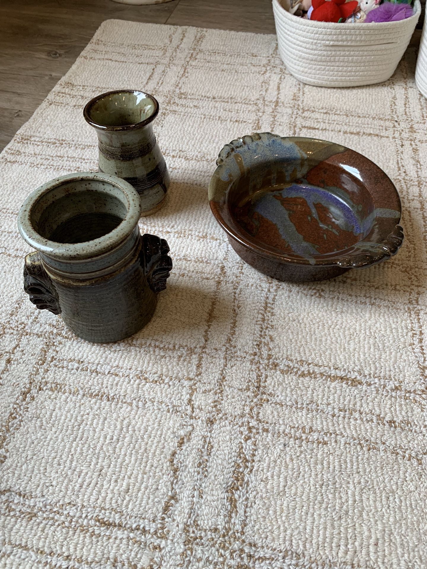 Trio Of Hand thrown Pottery