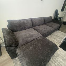 Black UBesGoo Convertible Sectional Sofa