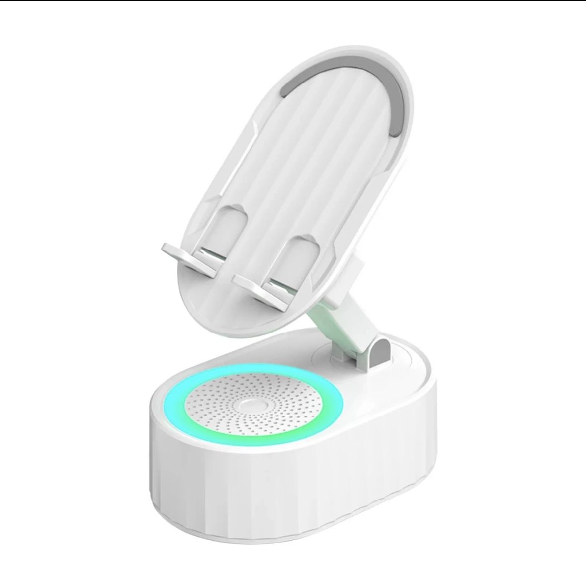 5in1 Wireless Induction Bluetooth Speaker Stand with Foldable Phone Holder