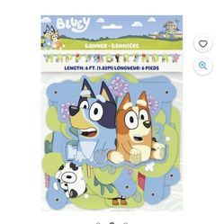 Bluey birthday banner