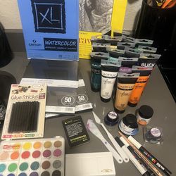 Huge Lot Of Art Supplies 