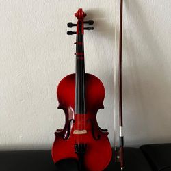 Vangoa 1/4 Violin for Kids Fiddle Set, Starter Acoustic Violins for Beginner Child 4-7, Children Violin Kit with Hard Case, Rosin, Tuner, Mutes, Shoul