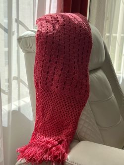 Handmade Crochet Scarf with Fringe