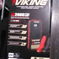 Viking Lithium Ion Car Jump Starter 2,000 W And Dual Portable Charger